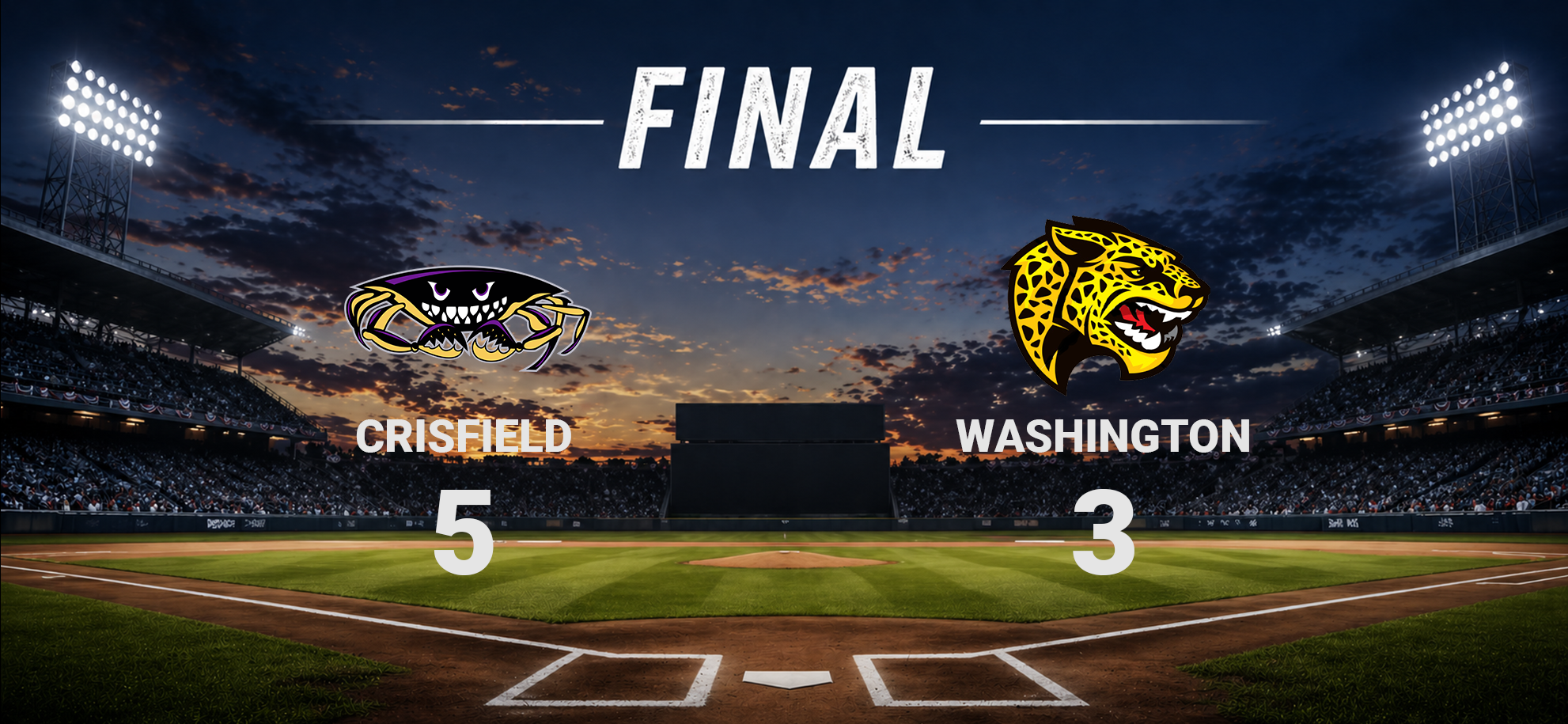 Final Score - Crisfield vs Washington Final Score - Crisfield vs Washington