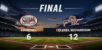 Final Score - Snow Hill vs Colonel Richardson